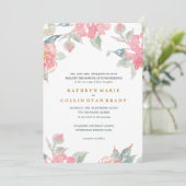 WATERCOLOR GARDEN WEDING Einladung (Stehend Vorderseite)