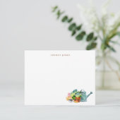 Watercolor Gardening Tools  Dankeskarte (Stehend Vorderseite)