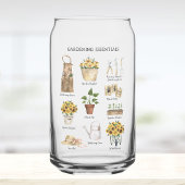 Watercolor Gardening Tools Sunflower Garden Dosenglas