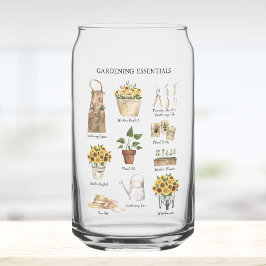 Watercolor Gardening Tools Sunflower Garden Dosenglas