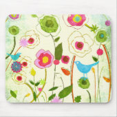Watercolor-Garten-Blumen Mousepad (Vorne)