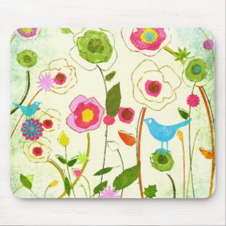 Watercolor-Garten-Blumen Mousepad