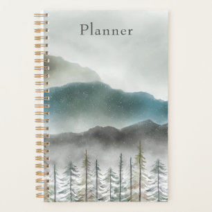 Watercolor-Gebirgs-Planer mit weicher Umschlagseit Planer