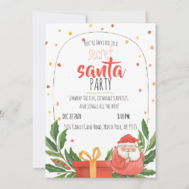Watercolor-Geheim-Santa-Weihnachtsfeier  Einladung