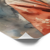 Watercolor Geisha no 2 Poster (Ecke)