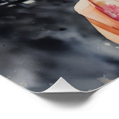 Watercolor Geisha no 5 Poster (Ecke)