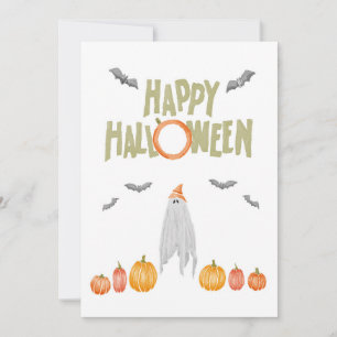 Watercolor-Geister-Halloween Einladung