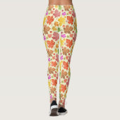 Watercolor gemalter Ahorn verlässt niedliches Leggings (Rückseite)