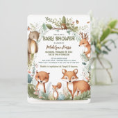 Watercolor-Gender-Neutral-Babydusche Einladung (Stehend Vorderseite)