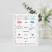 Watercolor Gender Reveal Baby Predictions Game (Stehend Vorderseite)