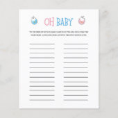 Watercolor Gender Reveal Oh Baby Game (Vorderseite)