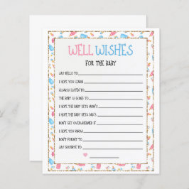 Watercolor Gender Revewards for Baby Card