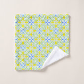 Watercolor Geo _ Citrus Badhandtuch Set (Waschlappen)