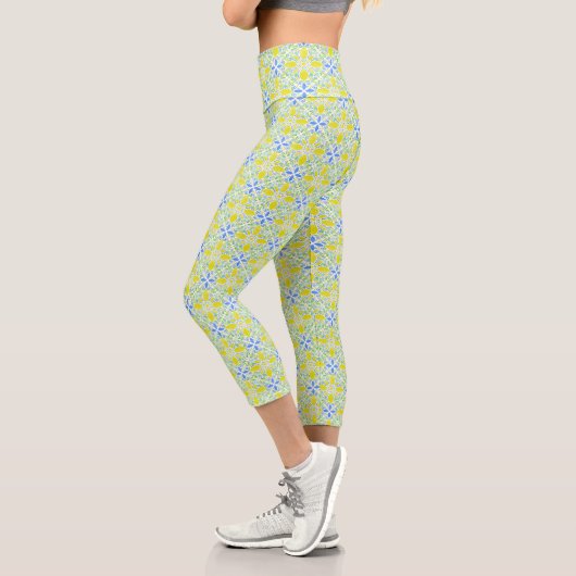 Watercolor Geo _ Citrus Capri Leggings (Links)