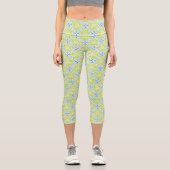 Watercolor Geo _ Citrus Capri Leggings (Vorderseite)