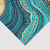 Watercolor Geode Green Agate Malachite Seidenpapier (Ausschnitt)