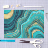 Watercolor Geode Green Agate Malachite Seidenpapier (Handwerk)