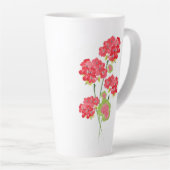 Watercolor Geraniums Stems Milchtasse (Rechte Ecke)
