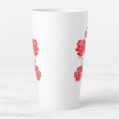 Watercolor Geraniums Stems Milchtasse (Vorderseite)
