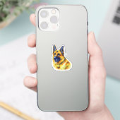 Watercolor German Shepherd Aufkleber (Telefon)