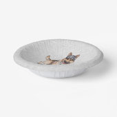 Watercolor German Shepherd Paper Bowl Pappteller (Gewinkelt)