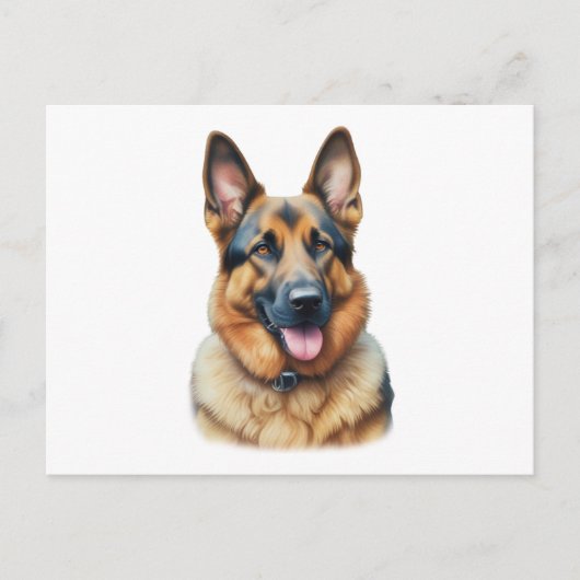 Watercolor German Shepherd Postkarte (Vorderseite)