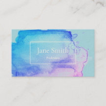 WATERCOLOR-GESCHÄFTSKARTE IN BLAU