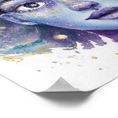 Watercolor-Gesichtsmalerei Poster (Ecke)