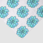 Watercolor-gestanztes Glas Sukkuläres Muster Seidenpapier (Ausschnitt)