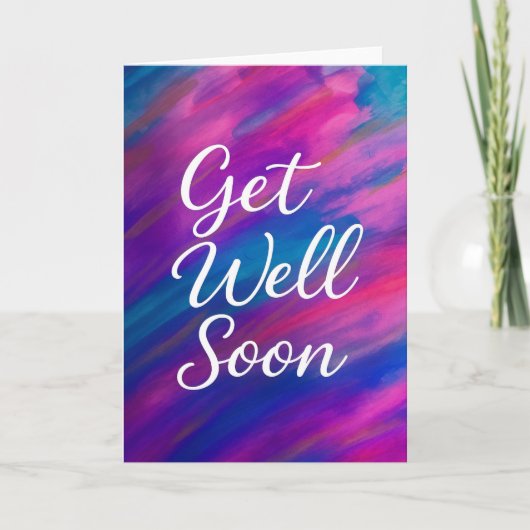 Watercolor Get Well Soon Karte (Vorderseite)