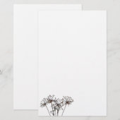 Watercolor getrocknete Blumen Briefpapier (Vorne/Hinten)