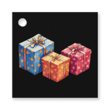 Watercolor gift boxes  illustration square