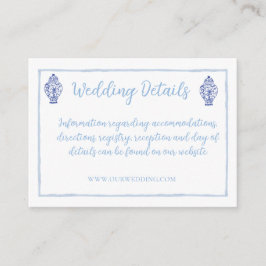 Watercolor Ginger Jar Monogram Wappen, Chinoiserie Begleitkarte