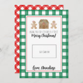 Watercolor Gingerbrett Lehrer Weihnachtsgeschenkka Dankeskarte (Vorne/Hinten)