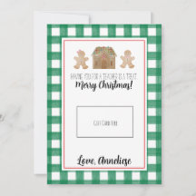 Watercolor Gingerbrett Lehrer Weihnachtsgeschenkka