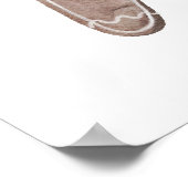 Watercolor Gingerbrot-Menschenplakat Poster (Ecke)