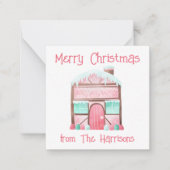 Watercolor Gingerbrot Weihnachtsgeschenke Angaben Mitteilungskarte (Vorderseite)