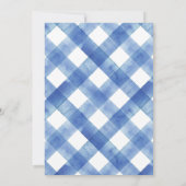 Watercolor Gingham Cowgirl Abschluss Einladung (Rückseite)