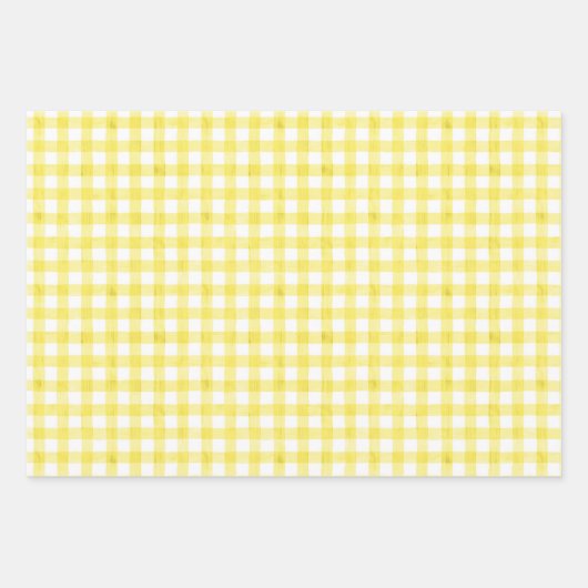 Watercolor Gingham Wrapping Paper Geschenkpapier Set (Vorderseite 2)