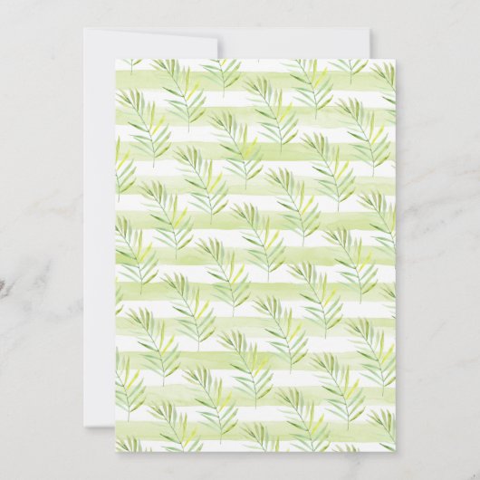 Watercolor Giraffe Kinderdusche Einladung (Rückseite)