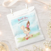 Watercolor Girl Bunny Baby Showfarm Vielen Dank Geschenktütchen (Ausgeschnitten)