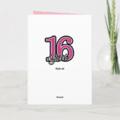 "Watercolor Girl" Sweet 16 Birthday Card Karte (Rückseite)