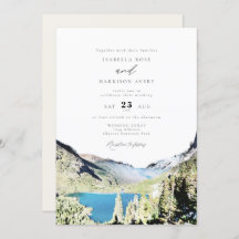 Watercolor Glacier Nationalpark Hochzeit im Freien