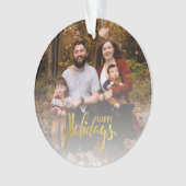 Watercolor Gnome Santas Spreading Weihnachtsmann Ornament (Vorderseite)