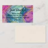 Watercolor Gold Abstrakt Moderne Kunst, Dichtung u Visitenkarte (Vorne/Hinten)