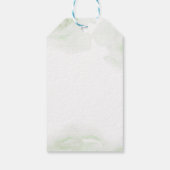 Watercolor Gold Confetti Babydusche Geschenkanhänger (Rückseite)