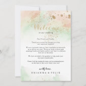 Watercolor Gold Confetti Hochzeit Begrüßungsbrief (Vorderseite)