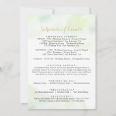 Watercolor Gold Confetti Hochzeit Begrüßungsbrief (Rückseite)