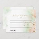 Watercolor Gold Confetti Hochzeitsratgeber Karte<br><div class="desc">Diese goldene Konfetti-Hochzeitsratenkarte in Aquarell ist perfekt für eine rustikale Hochzeit. Das Design ist in Aquarellfarbe, Rosa, Grün und Weiß gehalten, mit goldenem Glitzer Konfetti Splash. Diese Karten sind ideal für Hochzeiten, Brautparty, Babydusche, Graduiertenfest u.v.m. Personalisieren Sie die Karten mit den Namen der Braut und Bräutigam, den Eltern, die Sie...</div>