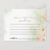 Watercolor Gold Confetti Hochzeitsratgeber Karte (Vorderseite)